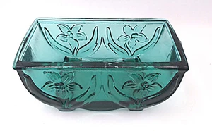 Maceta/plato Akro vidrio ágata transparente azul cobalto lirio - Imagen 1 de 6
