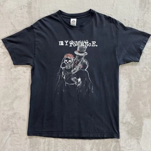 Vintage Y2K My Chemical Romance T-Shirt Size Large RARE Black - Bild 1 von 4