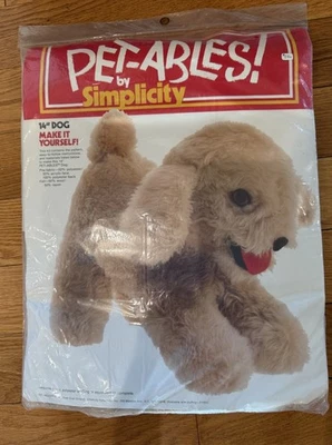 Vtg 70s Pet-Ables! by Simplicity 14” Dog Stuffed Animal Sewing Kit New Sealed - Image 1 of 4