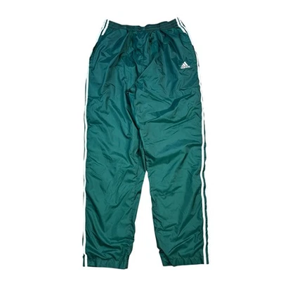 Pantalones deportivos deportivos a presión vintage Adidas Team para hombre XL verdes 3 rayas Foto 1 de 4