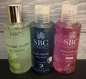 SBC Night Rituals 100ml, Cucumber Gel Cleanser100ml & Moisturising Gel 100ml New - Picture 1 of 2