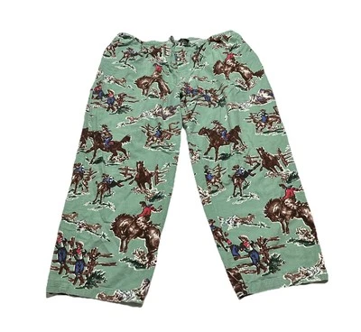 Nick Nora Western Cowboy Rodeo Horse Pajama Pants Size XL Kurt Cobain - Image 1 of 4