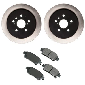 ADVICS Rear Rotors Akebono ProACT Ceramic Disc Brake Pad Kit For Toyota Sienna - Picture 1 of 1