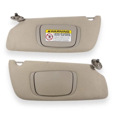 Комплект из пары бежевых солнцезащитных козырьков со стороны водителя и пассажира для Jeep Grand Cherokee 1999-2003 годов выпуска - Изображение 1 из 4