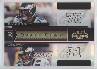 2006 Playoff Contenders Draft Class Black Brodrick Bunkley Jason Avant Rookie RC - Image 1 of 2