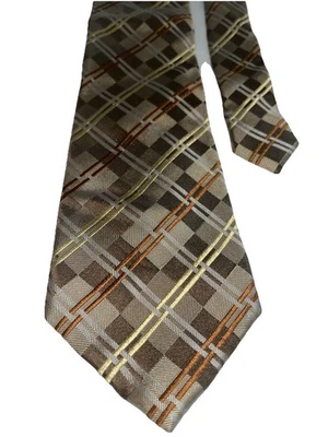 Vestido Corbata a Cuadros Geoffrey Beene Para Hombre 100% Seda Formal Negocios Foto 1 de 2