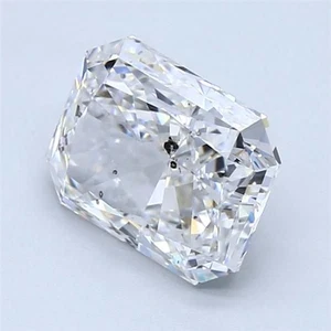 Cert. Diamante GIA 2,50 CT taglio radiante naturale estratto colore D sfuso SI2 chiarezza - Foto 1 di 2