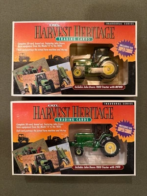1994 John Deere 7800 & 7800 w/ MFWD Trading Cards series set, ERTL 1:64 - Image 1 of 4