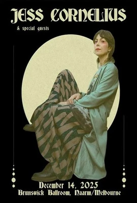 Jess Cornelius 12142025 Brunswick VIC Show Poster – Indie Folk Concert, Unframed - Image 1 of 4