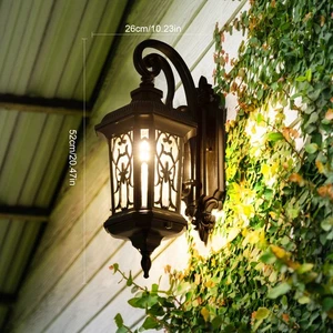 Porch Light Dusk to Dawn Outdoor Exterior Wall Light Fixtures Wall Sconce Garage - Picture 1 of 8