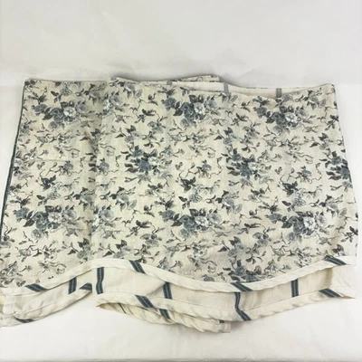 Cenefa doble festoneada Waverly Fairhaven Chambray azul Fairfield 16"x78" Foto 1 de 4