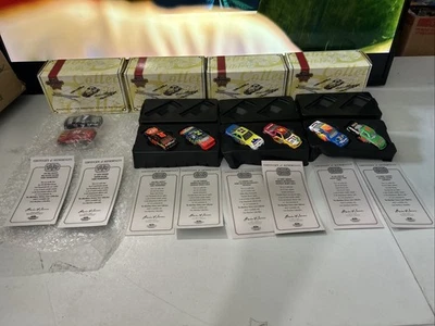 Matchbox 1995 colección Nascar Victory Lane 8 coches con certificado de autenticidad uno falta plástico Foto 1 de 4