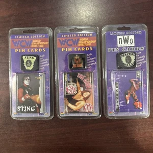 Tarjetas prendedores WCW Sting Macho Man Randy Savage The Giant WWF WWE Big Show - Imagen 1 de 2