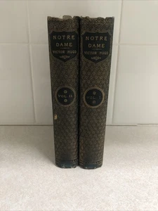 Vintage VICTOR HUGO Notre Dame Vol I & II Library Editions 1888 RARE - Imagen 1 de 17