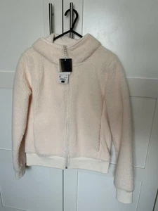 New With Tag Uniqlo Teddy Fleece Jacket Pink Beige XS - Picture 1 of 4