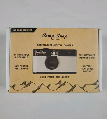 Brand New CAMP SNAP SCREENLESS DIGITAL CAMERA V105- WHITE Film Style Free Ship - Image 1 of 4
