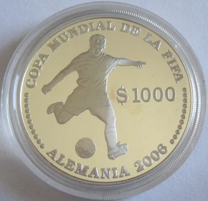 Uruguay 1000 Pesos Fußball WM 2003 in Deutschland Spieler Silber - Bild 1 von 2