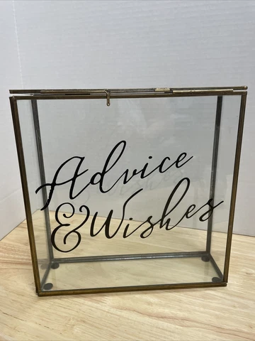 Antique/Vtg Display Terrarium Brass Glass cabinet Curio Box 10.5” x 10.5”x 3” Cover