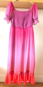 Brandneu schwebendes Damen-Sommerkleid Simply Be rosa, lila & rot Größe 16. - Bild 1 von 4
