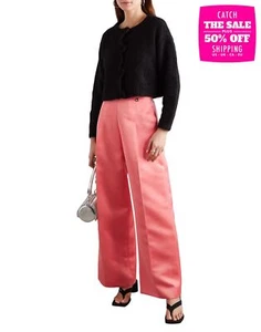 RRP €915 CHRISTOPHER KANE Satin Trousers IT40 US4 UK8 S Pink Made in UK - Picture 1 of 9