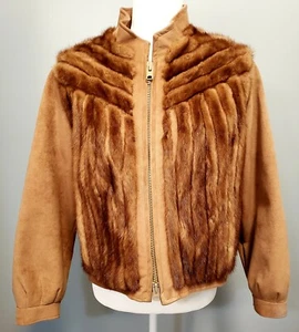 Vintage Roark Nerzfell maßgeschneidert Laura, Ohio USA Reißverschlussjacke EUC Größe Medium - Bild 1 von 8