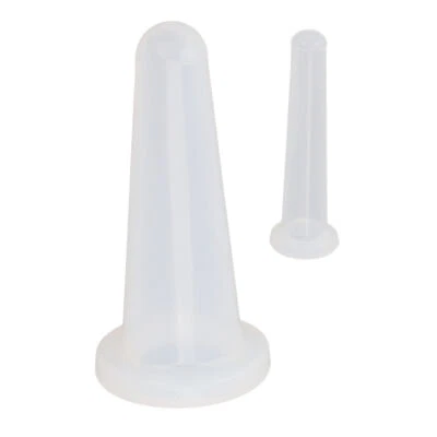 2pcs Cupping Therapy Set Silicone Vacuum Massage White Small Facial Cupping Kit - Image 1 of 4