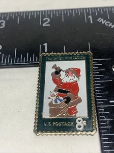 USPS United States Postal Service Night before Christmas Vtg 8 Cent Stamp Pin - Picture 1 of 4