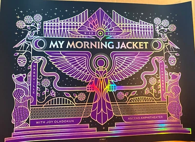 MY MORNING JACKET Nashville TN 2022 RAINBOW FOIL SCREENPRINT AP POSTER S/N #/170 - Image 1 of 4