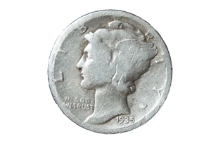 1935 MERCURY DIME #17 - Picture 1 of 2