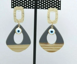 Evil Eye Earrings Good Luck Evil Eye Protection Dangle Earrings #272 - Picture 1 of 5