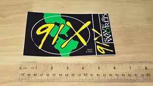 1990's Vintage 91X Los Angeles CA Radio Station Stick-On Bumper Sticker Decal - Picture 1 of 2