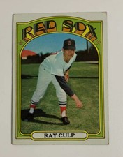1972 Topps Ray Culp # 2 Baseball Card Boston Red Sox