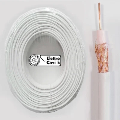 ELETTROCAVI K CAVO ANTENNA TV IN RAME CLASSE A DIGITALE TERRESTRE PROFESSIONALE 100 MT