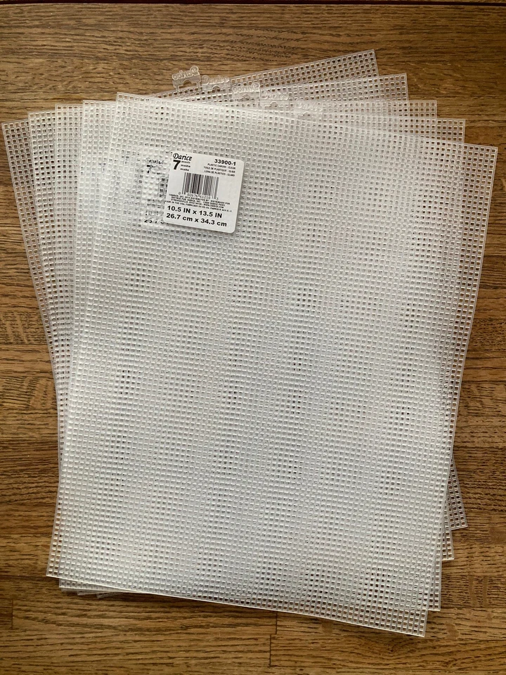 Darice Clear 7-Mesh Flexible Plastic Canvas 5ct-10.5”x13.5" 33900-1 - Image 1 of 3