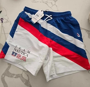 🔥 SALE 50% 🔥 Nautica Team USA Men's Shorts White/Blue/Red RRP $90 - Picture 1 of 3
