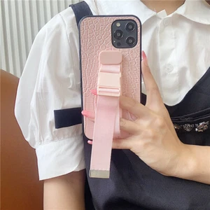 Crocodile Pattern PU Phone Case with Wristband for iPhone 13 12 Pro 11 XS XR XS - Picture 1 of 55