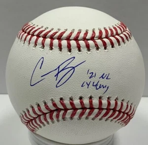 Orioles Pitcher CORBIN BURNES Signed MLB Baseball w/ "'21 NL CY Young" AUTO JSA - Picture 1 of 1