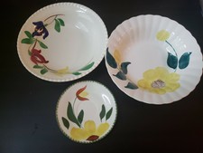 Blue Ridge Pottery Lot - 2 Serving Bowls, 1 Saucer