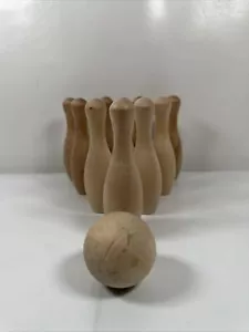 Vintage Child’s Mini Wooden Bowling Set (Undated & Unbranded) - Picture 1 of 3