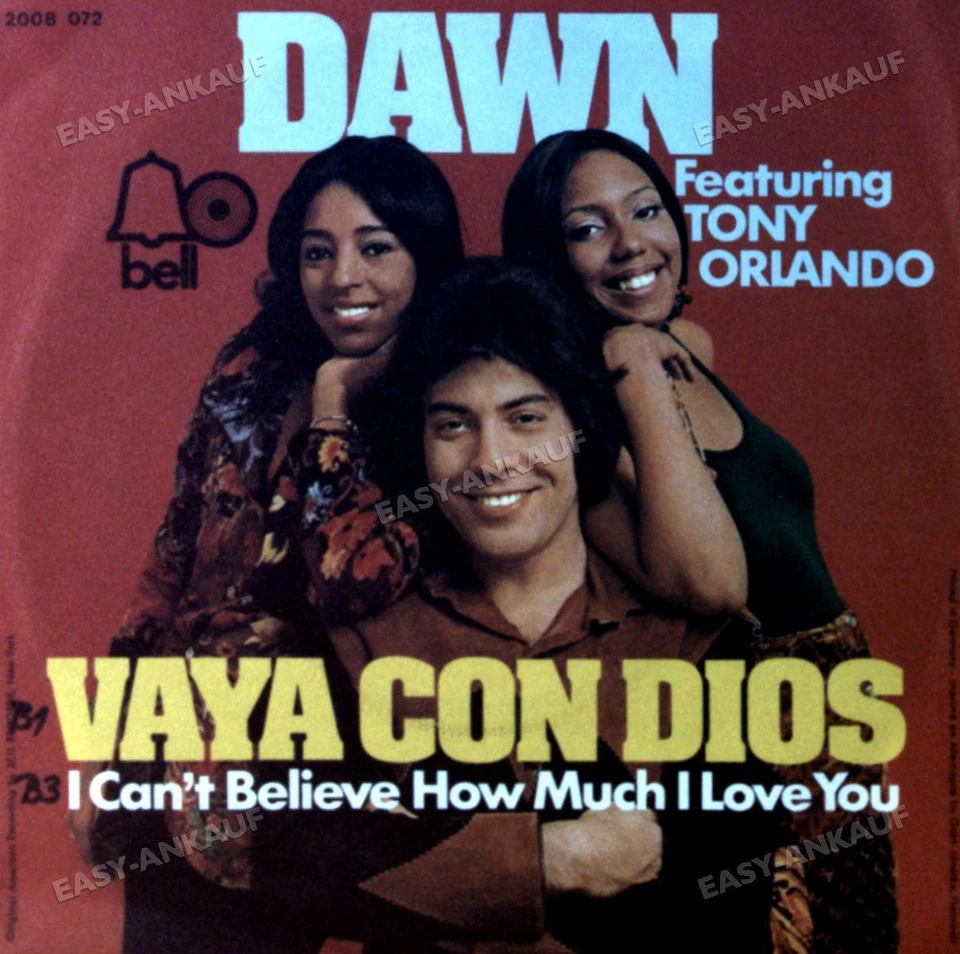 Dawn Featuring Tony Orlando - Vaya Con Dios GER 7in 1972 (VG+/VG) . - Image 1 of 1