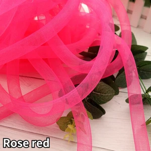 10M/Lot 16mm Mesh Tube Ribbon Crafts DIY Hair Design Wreath Jewelry Ribbon Decor - Picture 1 of 21