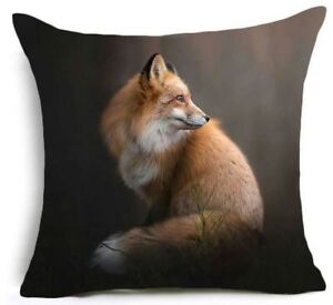 FOX cushion cover 18x18 inch printed both sides