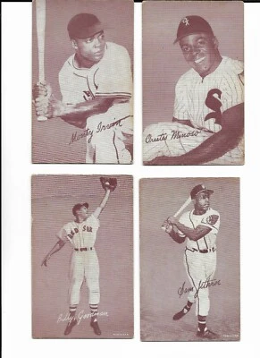 8 Arcade Exhibit Baseball Cards Lot Monty Irvin Orestes Minoso Lou Brissie Sam J - Image 1 of 4
