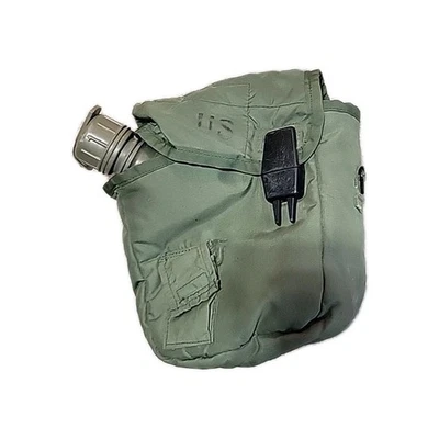 US Military 2 QT Collapsible Water Canteen with 2 Quart Pouch Cover No Sling - Image 1 of 3