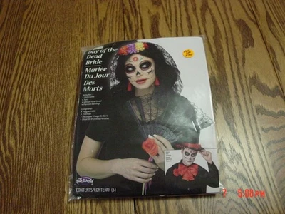 Girls Day of the Dead Bride Costume Accessories - Image 1 of 2