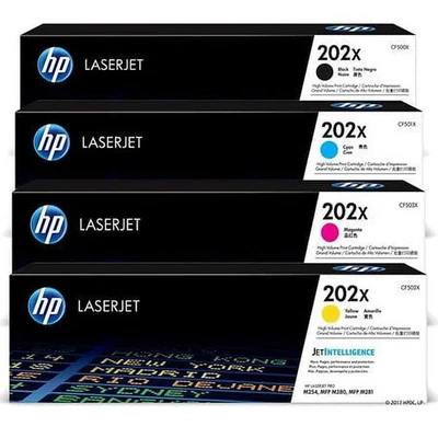 HP 202X 4 Color Set Toner Cartridge B/C/M/Y Compatible With M254,MFP M281,M280 - Image 1 of 4
