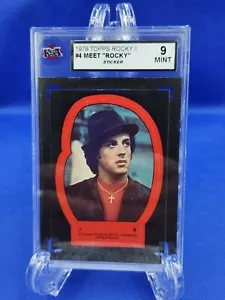 1979 TOPPS ROCKY II GRADED Card #4 MEET "ROCKY" Sticker KSA 9 - Picture 1 of 2