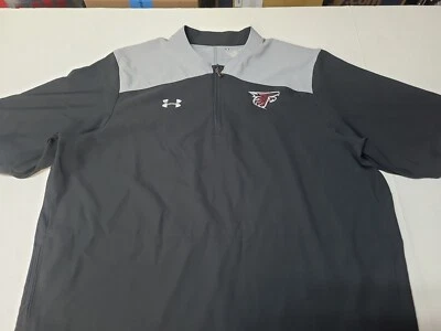 Atlanta Falcons Under Armour Mens L 1/4 Zip Coaching Performance Black Shirt  - Image 1 of 4