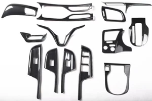 14PCS Black Carbon Fiber Car Interior Kit Cover Trim For Honda City 2015-2019 - Foto 1 di 10