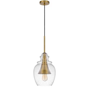 Cal Lighting Girona Glass drop Pendant, Metal Cone Accent, AB/ Glass - FX-3780-1 - Picture 1 of 1